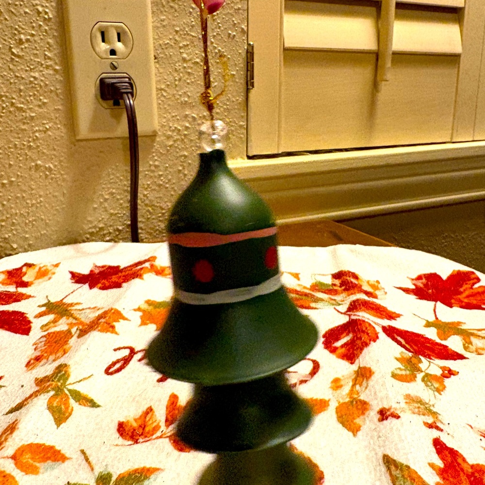 Vintage 3 Teir Green Nesting Bells Christmas Ornament